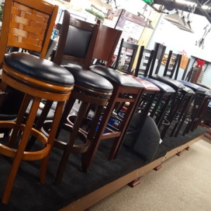 High back counter stools