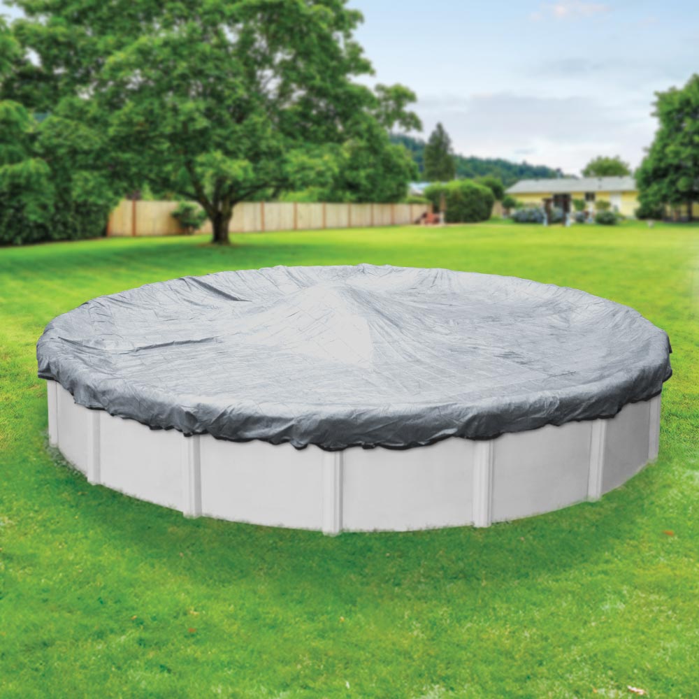 8-Year 24 ft Round Above Ground Winter Swimming Pool Cover Sun Snow Protection 