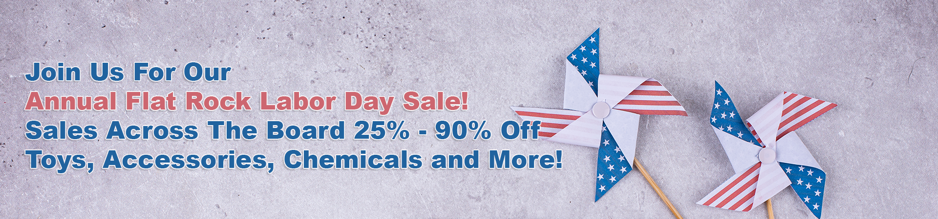 Flat Rock Labor Day Sale